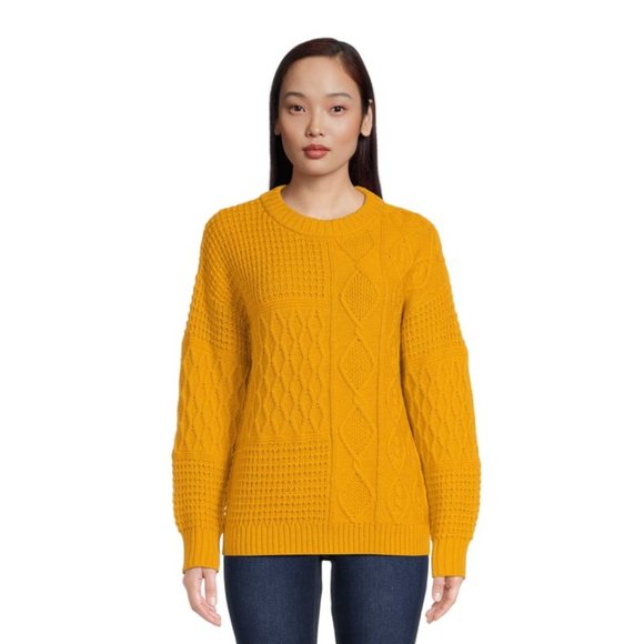 Time and Tru Women's Mixed Stitch Sweater - Picture 2 of 5